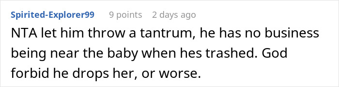 Comment warning husband from nursery after tantrum, showing concern and starting to build an exit plan. Comment warning husband from nursery after tantrum, showing concern and starting to build an exit plan.