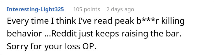 Reddit comment discussing peak behavior reacting to man breaking up with fiancée over tattoo of late brother’s face. Reddit comment discussing peak behavior reacting to man breaking up with fiancée over tattoo of late brother’s face.