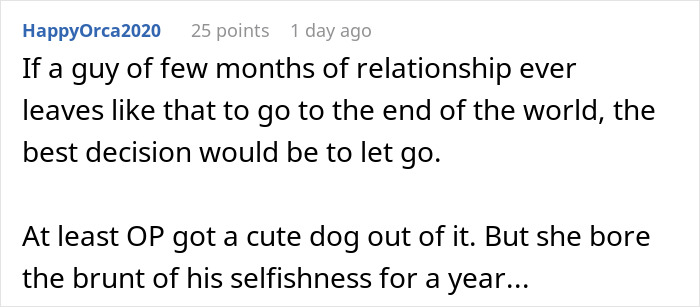 Comment discussing a toxic long-distance romance ending with cheating and selfishness while abroad. Comment discussing a toxic long-distance romance ending with cheating and selfishness while abroad.