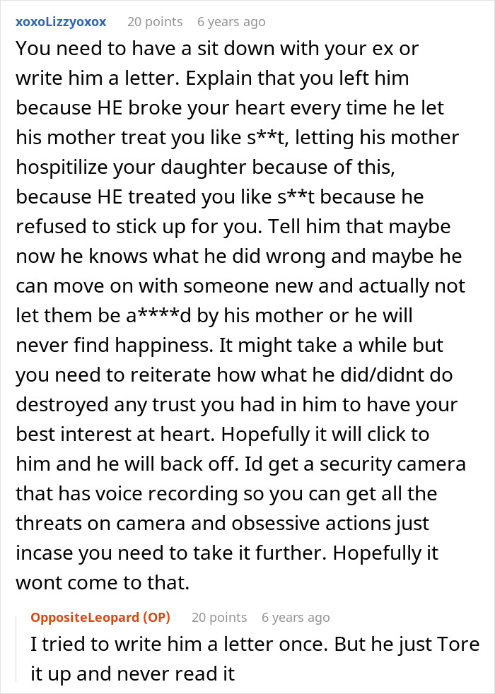 Comment discussing family conflict after toddler poisoned with essential oils by mother-in-law, causing shock and separation.