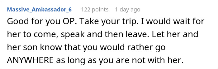Reddit comment discussing a woman&rsquo;s MIL making rude comments and the husband breaking down emotionally.