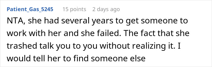 Comment on Reddit showing user Patient_Gas_5245 stating someone had years to get help but failed and talks trash unintentionally about behavior issues. Comment on Reddit showing user Patient_Gas_5245 stating someone had years to get help but failed and talks trash unintentionally about behavior issues.