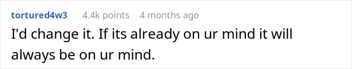 Text message on a social app about changing thoughts, related to a pregnant wife shocked by hubby&rsquo;s affair and matching baby name.