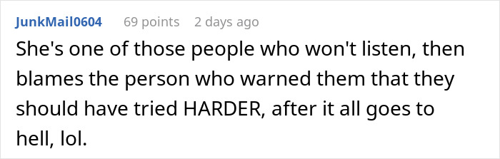 Text comment on social media about a woman refusing to pay after baby breaks iPhone and Gucci sunglasses.