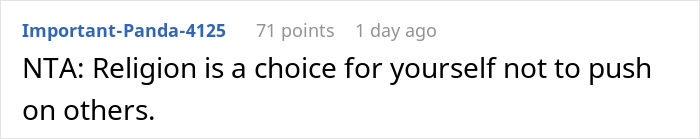 Comment on Reddit discussing unfair treatment of a student kicked out of his house due to roommate’s Muslim mom. Comment on Reddit discussing unfair treatment of a student kicked out of his house due to roommate’s Muslim mom.