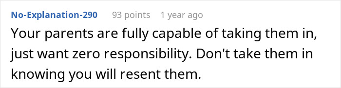 Screenshot of an online comment about family responsibility and caring for children, relating to woman’s life turned upside down after sister’s wish. Screenshot of an online comment about family responsibility and caring for children, relating to woman’s life turned upside down after sister’s wish.
