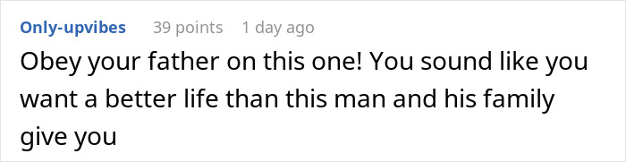 Comment criticizing man who lashes out at fianc&eacute;e upset over family dress shopping without her.