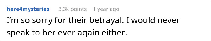 Comment expressing sympathy for a woman&rsquo;s world crumbling after her husband&rsquo;s dark secret is revealed.
