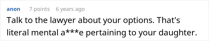 Comment warning about consulting a lawyer regarding toddler poisoning with essential oils by MIL.