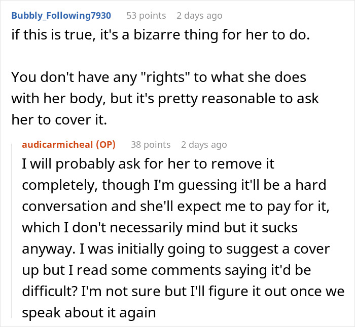 Online discussion about man breaking up with fiancée after she gets tattoo of his late brother’s face. Online discussion about man breaking up with fiancée after she gets tattoo of his late brother’s face.