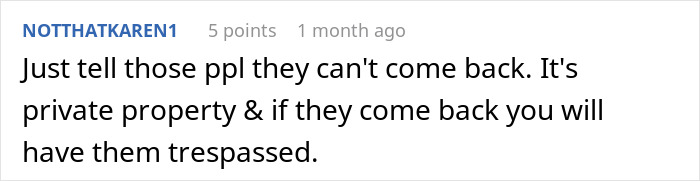 Comment warning about trespassing on private land amid dog walking rules dispute with total strangers trying to impose access limits.
