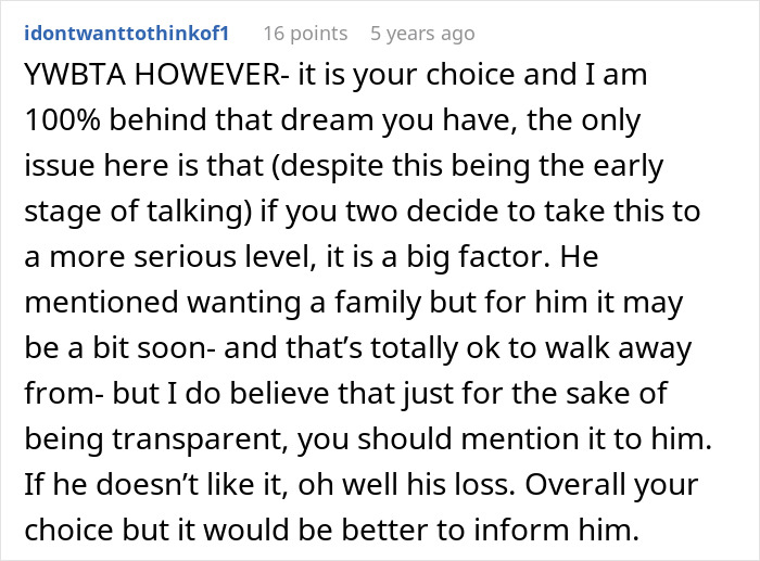 Woman debating hiding artificial insemination plans from date, expressing desire to become a mother more than ever