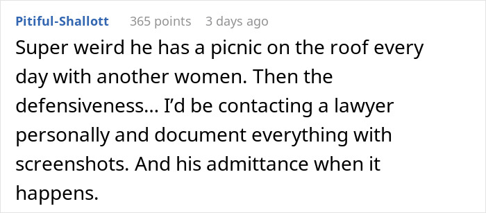 Reddit user discussing a man worried about wife&rsquo;s petty drama risking his job and ultimately costing his marriage.