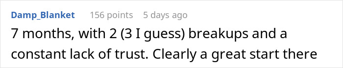 Text message screenshot showing a discussion about breakups and trust issues from a girlfriend who wants to quit job after winning lottery.