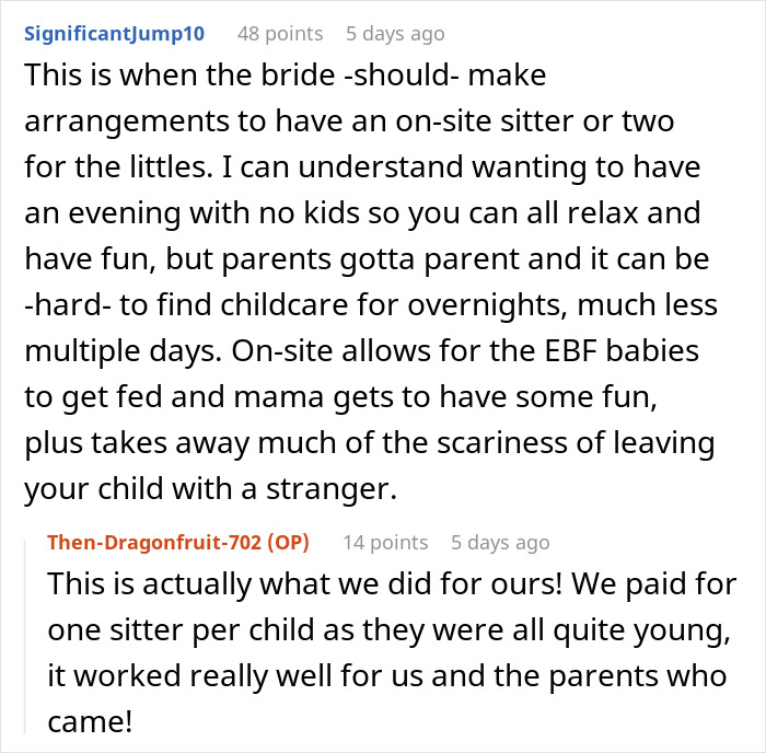 Forum discussion about bride risking friendship by banning BFF from bringing baby to wedding while others can bring kids. Forum discussion about bride risking friendship by banning BFF from bringing baby to wedding while others can bring kids.