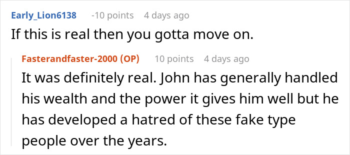 Screenshot of online comments discussing a man crushing his former bully&rsquo;s ego at a class reunion.