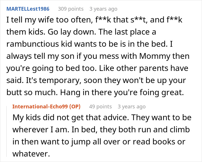 Alt text: Online comments discussing challenges of motherhood and a woman's fear she won’t survive as it’s so hard. Alt text: Online comments discussing challenges of motherhood and a woman's fear she won’t survive as it’s so hard.