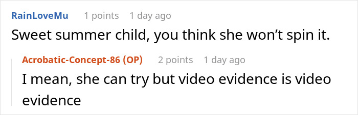 Woman teaching rude dog owners a lesson on respect in a neighborhood setting with text comments about video evidence.