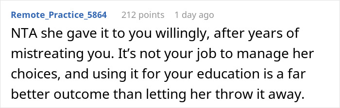 Screenshot of a Reddit comment discussing handling money wisely with a focus on Christian rapture and financial responsibility.