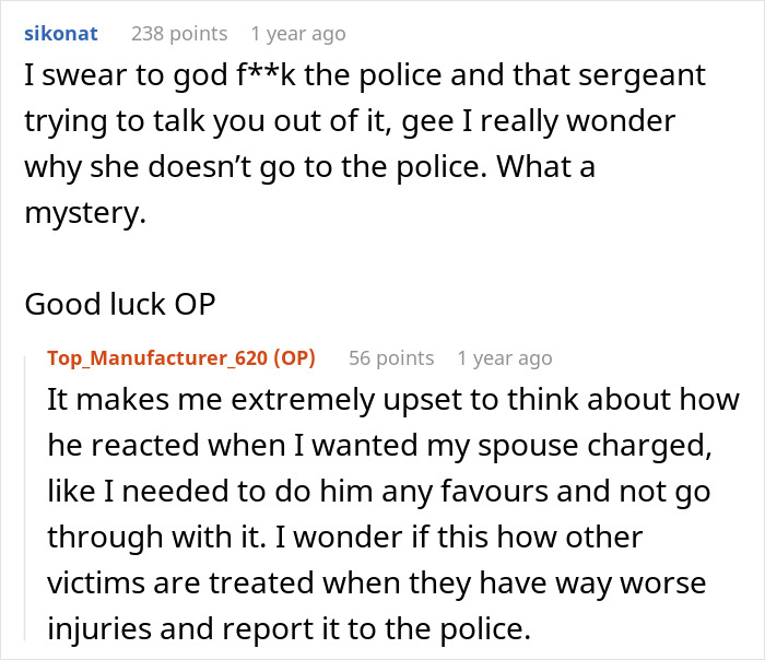 Screenshot of an online discussion with a woman sharing her experience of giving her husband another chance and learning a hard lesson.