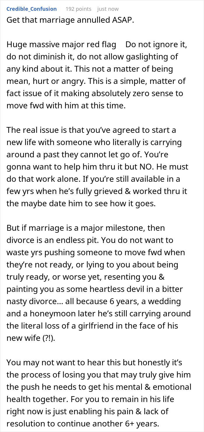 Wife angry at husband still grieving ex after honeymoon, causing conflict and emotional struggle in their marriage. Wife angry at husband still grieving ex after honeymoon, causing conflict and emotional struggle in their marriage.