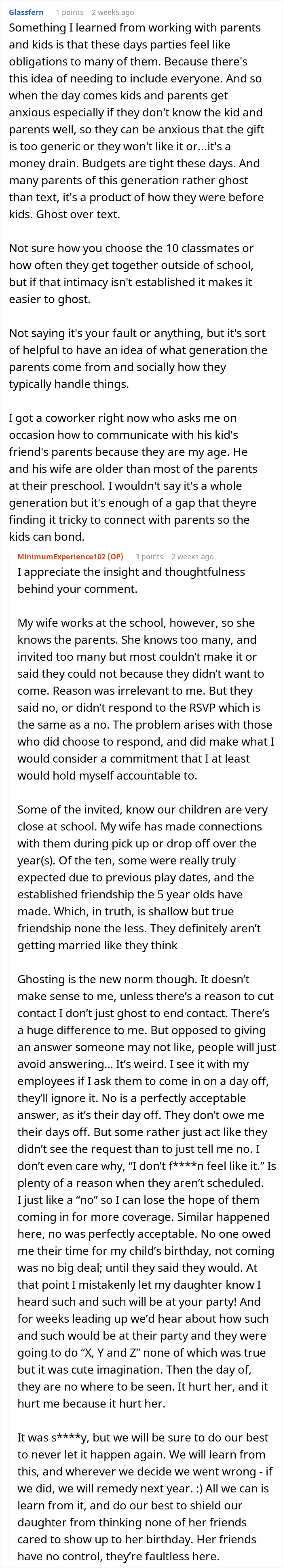 Father expresses hurt and frustration after parents promised to attend daughter’s birthday but didn’t show up. Father expresses hurt and frustration after parents promised to attend daughter’s birthday but didn’t show up.