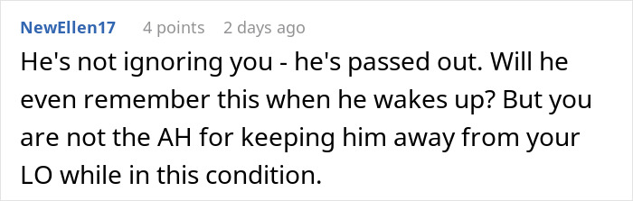 Comment explaining a mom banning her husband from the nursery due to his condition and planning an exit strategy. Comment explaining a mom banning her husband from the nursery due to his condition and planning an exit strategy.