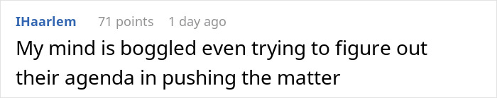 Comment expressing confusion about HOA&rsquo;s agenda in trying to force sibling out of house using a ridiculous rule.