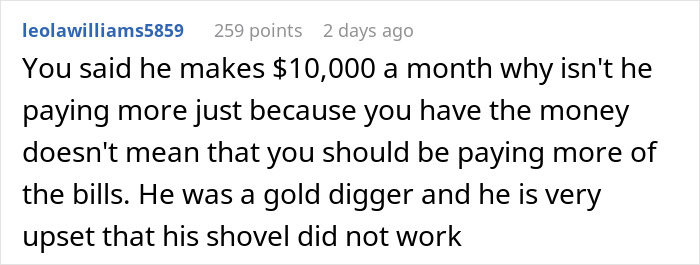 Comment discussing financial disagreements over house ownership and relationship ultimatums between a man and his fiancée. Comment discussing financial disagreements over house ownership and relationship ultimatums between a man and his fiancée.