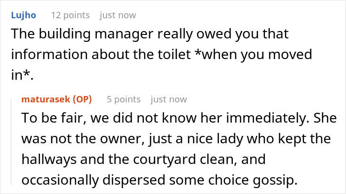 Online conversation about building manager and neighbor dynamics highlighting nosy neighbor trauma in shared living spaces. Online conversation about building manager and neighbor dynamics highlighting nosy neighbor trauma in shared living spaces.