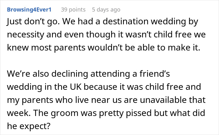 Bride risks friendship by banning BFF’s baby from wedding while allowing others with children to attend. Bride risks friendship by banning BFF’s baby from wedding while allowing others with children to attend.