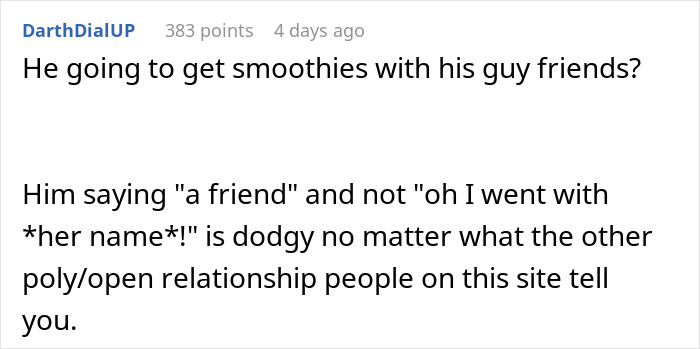 Reddit user discusses husband going running and getting smoothies with a divorced mom, questioning relationship boundaries.