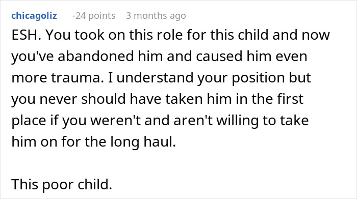 Comment discussing trauma caused by a single mom abandoning toddler, highlighting the impact on parents and child&rsquo;s long-term well-being.