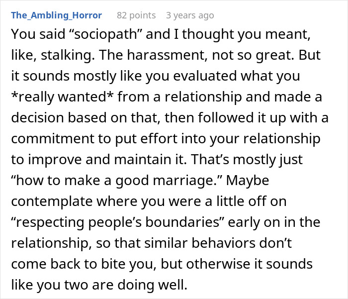 Comment discussing a man who robotically calculated choosing a wife with brains over heart, sparking internet discomfort.