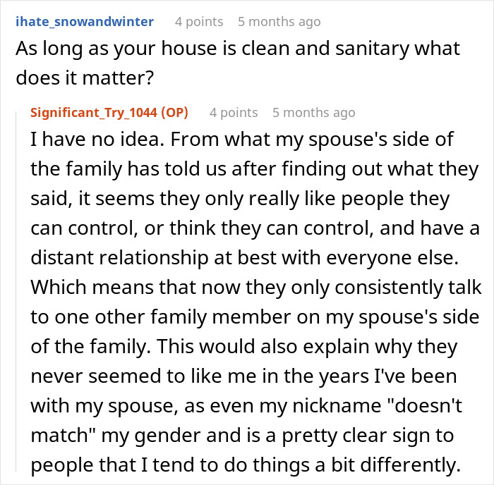 Screenshot of an online discussion about stress from potential CPS call due to spouse&rsquo;s parents disapproving dogs in the house.