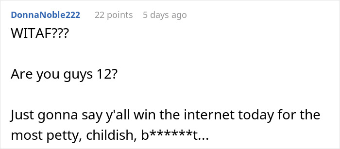 Comment on a post about a man refusing to check a restaurant&rsquo;s menu, leading to no dining out.