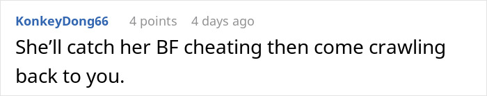 Comment on social media post about a woman cutting off a long-term friend over dismissed privacy violation suspicions.