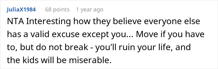 Screenshot of an online comment discussing a woman’s life turning upside down after her late sister’s dying wish about kids. Screenshot of an online comment discussing a woman’s life turning upside down after her late sister’s dying wish about kids.