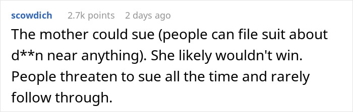 Comment discussing legal threats after a kid with nut allergy grabs a sample and worker is blamed for giving it. Comment discussing legal threats after a kid with nut allergy grabs a sample and worker is blamed for giving it.