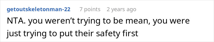 Comment explaining refusal to let obese family fly in private plane to ensure safety, sparking family drama discussion. Comment explaining refusal to let obese family fly in private plane to ensure safety, sparking family drama discussion.