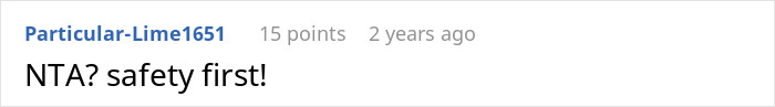 Comment on a forum post discussing a guy refusing to let obese family fly in his plane, sparking family drama about safety concerns. Comment on a forum post discussing a guy refusing to let obese family fly in his plane, sparking family drama about safety concerns.
