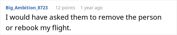 Screenshot of a forum comment discussing a passenger describing a nightmare flight after a seatmate soils himself before takeoff. Screenshot of a forum comment discussing a passenger describing a nightmare flight after a seatmate soils himself before takeoff.