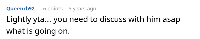 Screenshot of an online comment discussing a woman debating hiding artificial insemination plans from her date.