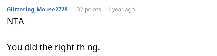 Screenshot of an online comment supporting a woman who reveals a friend's heavy secret to her fianc&eacute; before the wedding.