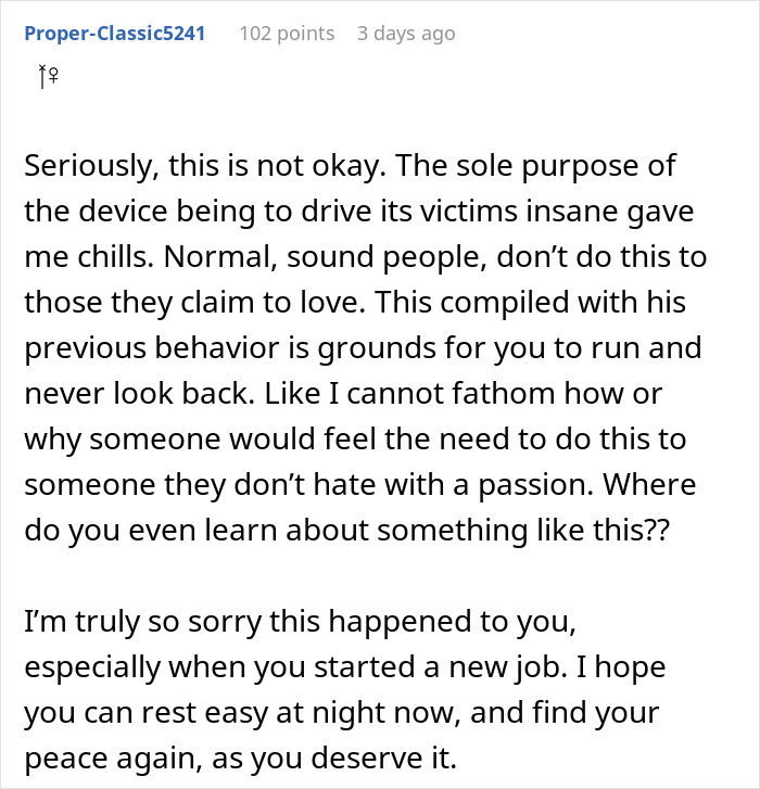 Woman finds hidden device in closet planted by boyfriend causing distress and raising concerns about trust in relationships.