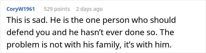 Woman Finally Realizes Her Husband Is The Real Problem, Not His Family, And Considers Divorce