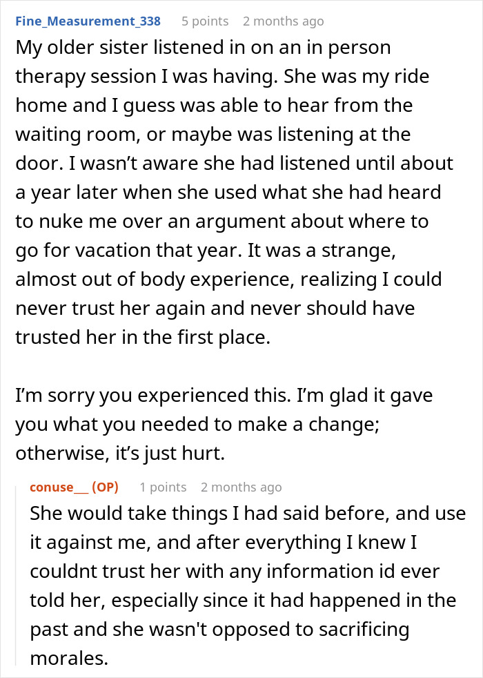Woman eavesdrops on boyfriend’s private therapy session, feeling betrayed and angered by what she overhears. Woman eavesdrops on boyfriend’s private therapy session, feeling betrayed and angered by what she overhears.