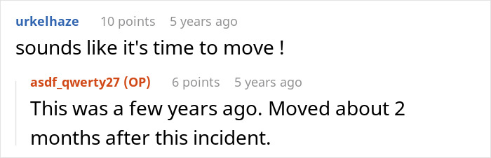 Screenshot of a Reddit comment thread discussing a roommate stealing leftovers and a spicy habanero cake lesson.