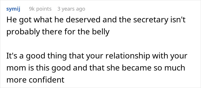 Reddit comment discussing consequences in an open marriage where dad got furious when mom slept with others.