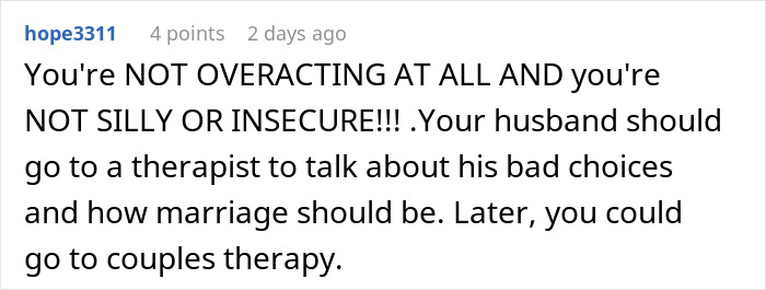 Screenshot of an online comment discussing concerns about nannying his girlfriend&rsquo;s children for free and relationship trust issues.